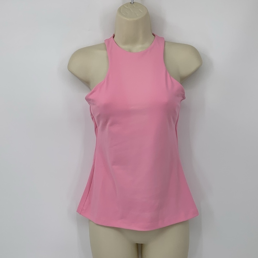 Susana Monaco racerback tank shirt top jersey knit stretch ballerina pink new XS